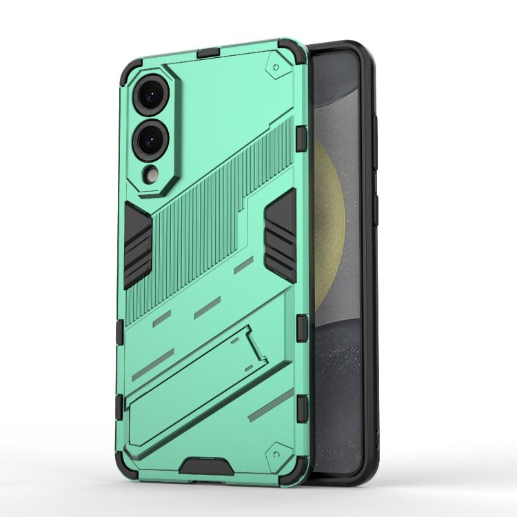 Punk Armor 2 in 1 PC + TPU Shockproof Phone Case with Invisible Holder, For Samsung Galaxy S25 Edge 5G, For Samsung Galaxy S25 5G, For Samsung Galaxy S25+ 5G, For Samsung Galaxy S25 Ultra 5G, For Samsung Galaxy S24 FE 5G