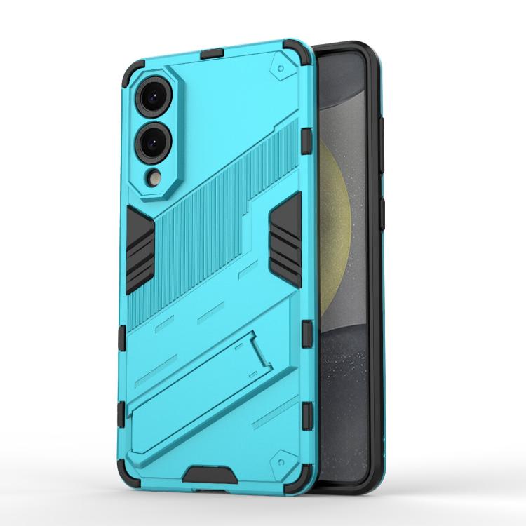 Punk Armor 2 in 1 PC + TPU Shockproof Phone Case with Invisible Holder, For Samsung Galaxy S25 Edge 5G, For Samsung Galaxy S25 5G, For Samsung Galaxy S25+ 5G, For Samsung Galaxy S25 Ultra 5G, For Samsung Galaxy S24 FE 5G