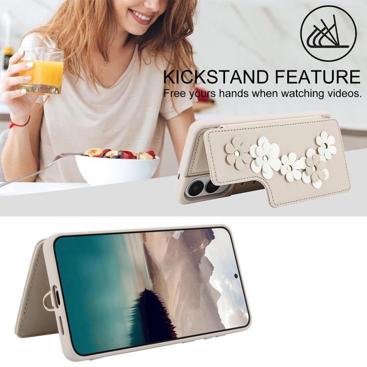 Crossbody Flower Pattern Leather Phone Case