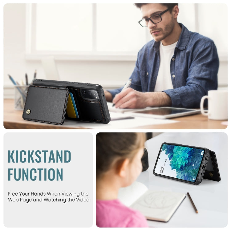 JEEHOOD J05 Business Magnetic Style RFID Leather Phone Case