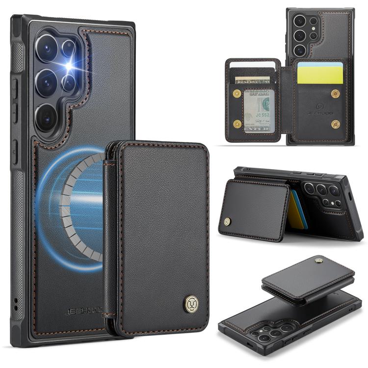 JEEHOOD J05 Business Magnetic Style RFID Leather Phone Case