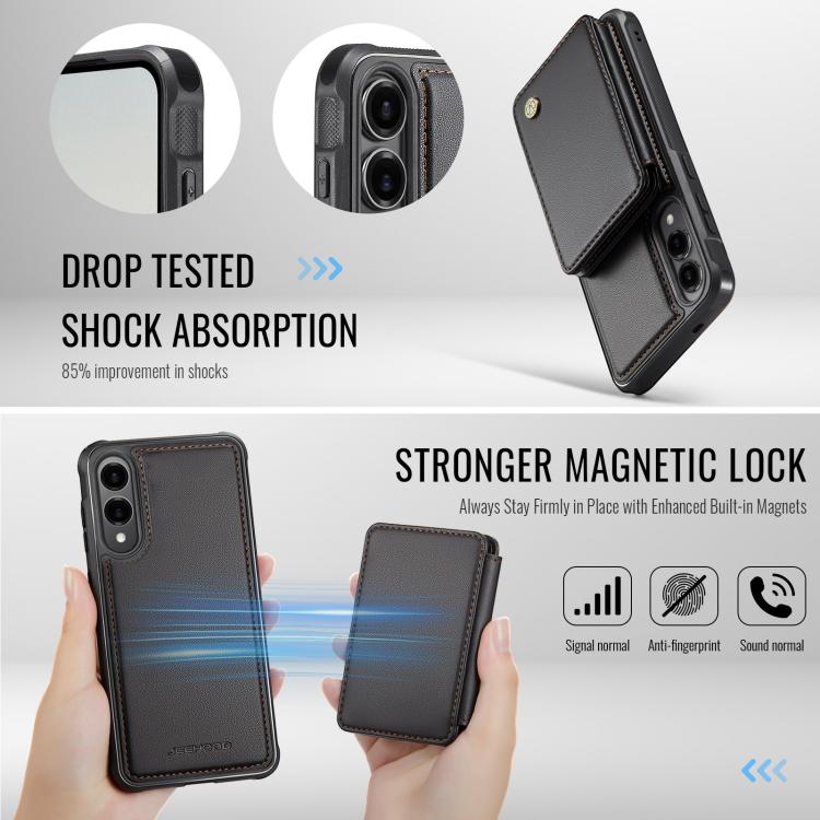 JEEHOOD J05 Business Magnetic Style RFID Leather Phone Case