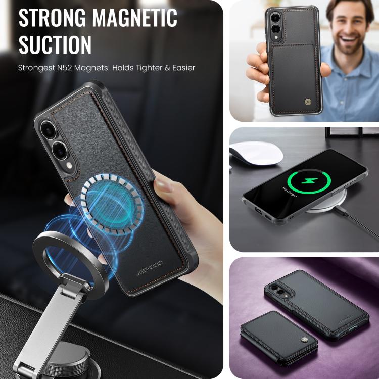 JEEHOOD J05 Business Magnetic Style RFID Leather Phone Case