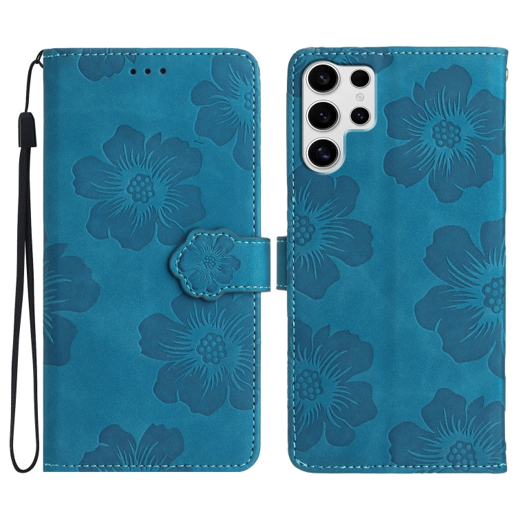 Flower Embossing Pattern Leather Phone Case
