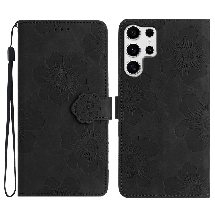 Flower Embossing Pattern Leather Phone Case