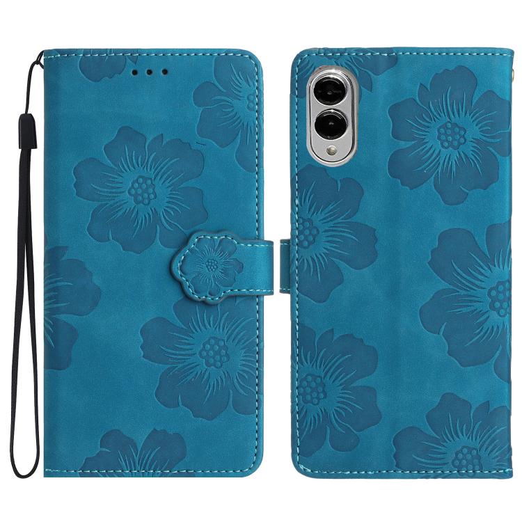 Flower Embossing Pattern Leather Phone Case