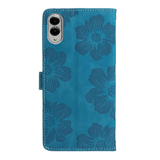 Flower Embossing Pattern Leather Phone Case
