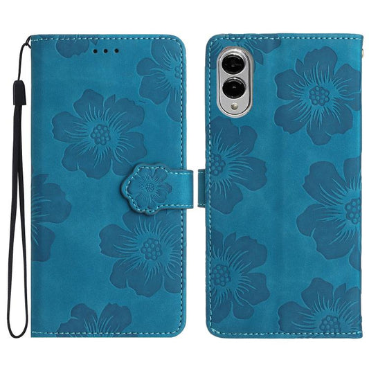 Flower Embossing Pattern Leather Phone Case