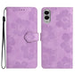 Flower Embossing Pattern Leather Phone Case