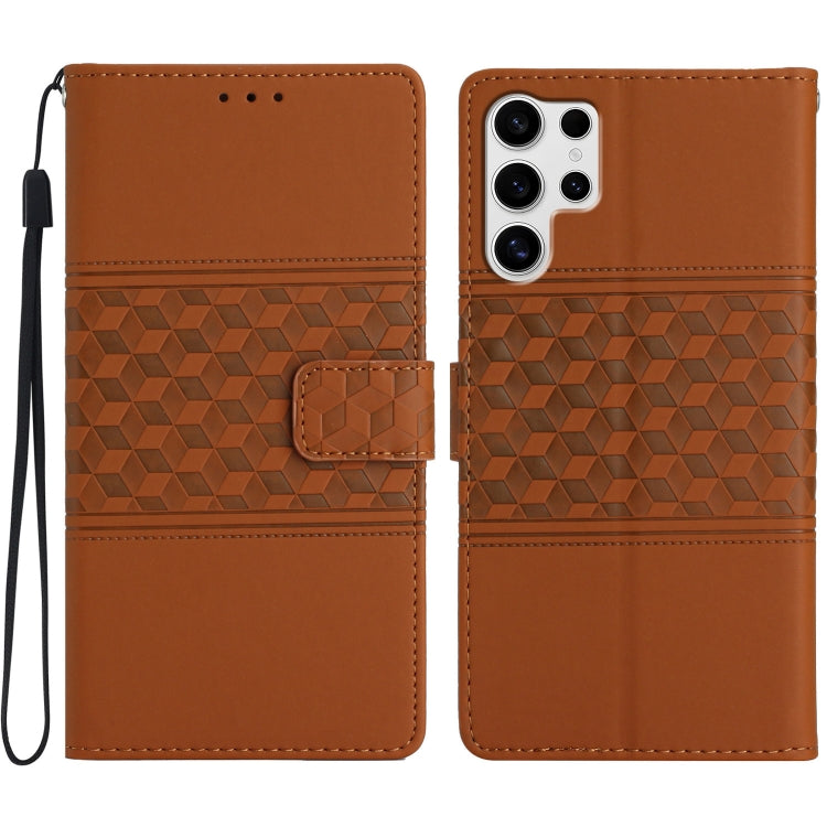 Diamond Embossed Skin Feel Leather Phone Case