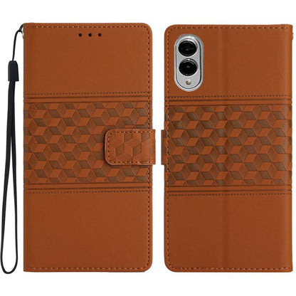 Diamond Embossed Skin Feel Leather Phone Case