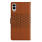 Diamond Embossed Skin Feel Leather Phone Case