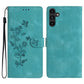 Flower Butterfly Embossing Pattern Leather Phone Case
