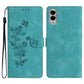 Flower Butterfly Embossing Pattern Leather Phone Case