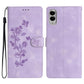 Flower Butterfly Embossing Pattern Leather Phone Case
