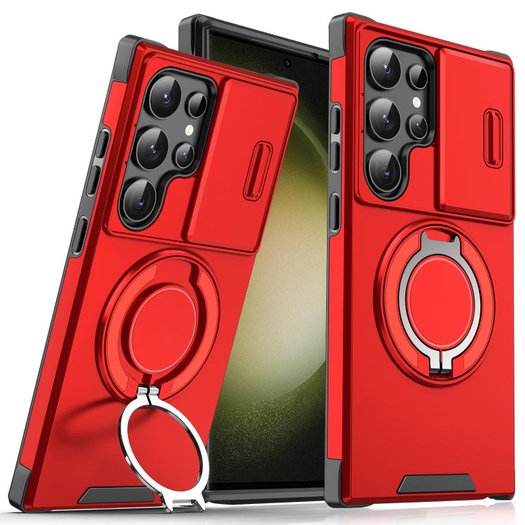 Sliding Camshield Ring Holder Phone Case, For Samsung Galaxy S23 FE 5G, For Samsung Galaxy S23 Ultra 5G, For Samsung Galaxy S23+ 5G, For Samsung Galaxy S23 5G, For Samsung Galaxy S20 FE, For Samsung Galaxy S22 Ultra 5G, For Samsung Galaxy S22 5G�������...