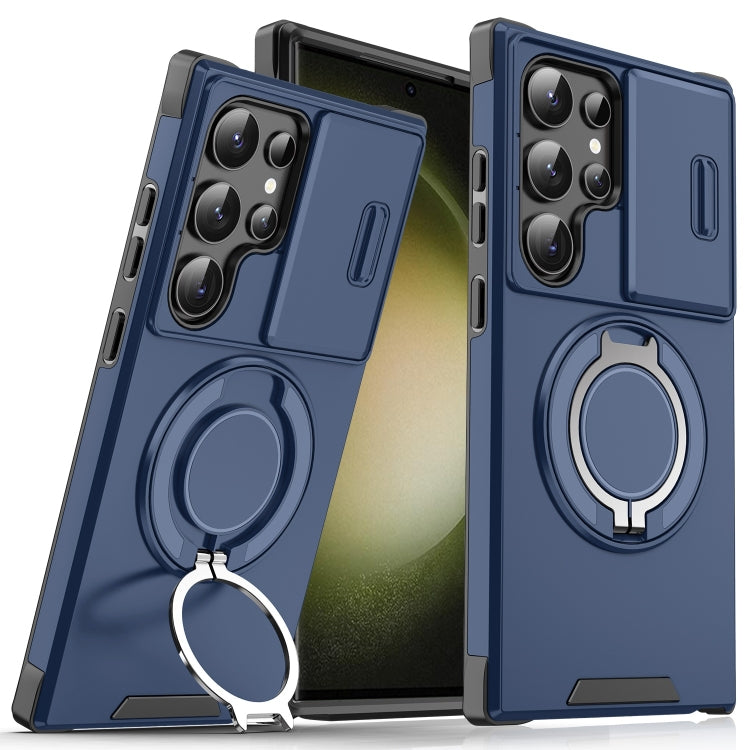 Sliding Camshield Ring Holder Phone Case, For Samsung Galaxy S23 FE 5G, For Samsung Galaxy S23 Ultra 5G, For Samsung Galaxy S23+ 5G, For Samsung Galaxy S23 5G, For Samsung Galaxy S20 FE, For Samsung Galaxy S22 Ultra 5G, For Samsung Galaxy S22 5G�������...