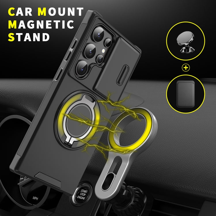 Sliding Camshield Ring Holder Phone Case, For Samsung Galaxy S23 FE 5G, For Samsung Galaxy S23 Ultra 5G, For Samsung Galaxy S23+ 5G, For Samsung Galaxy S23 5G, For Samsung Galaxy S20 FE, For Samsung Galaxy S22 Ultra 5G, For Samsung Galaxy S22 5G�������...