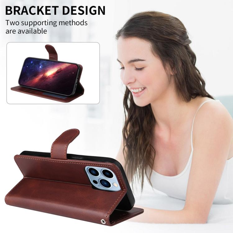 Classic Calf Texture Flip Leather Phone Case