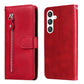 Fashion Calf Texture Zipper Leather Phone Case