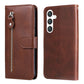 Fashion Calf Texture Zipper Leather Phone Case