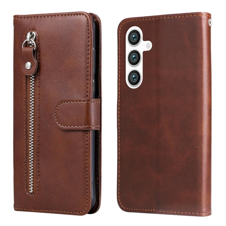 Fashion Calf Texture Zipper Leather Phone Case