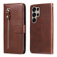 Fashion Calf Texture Zipper Leather Phone Case