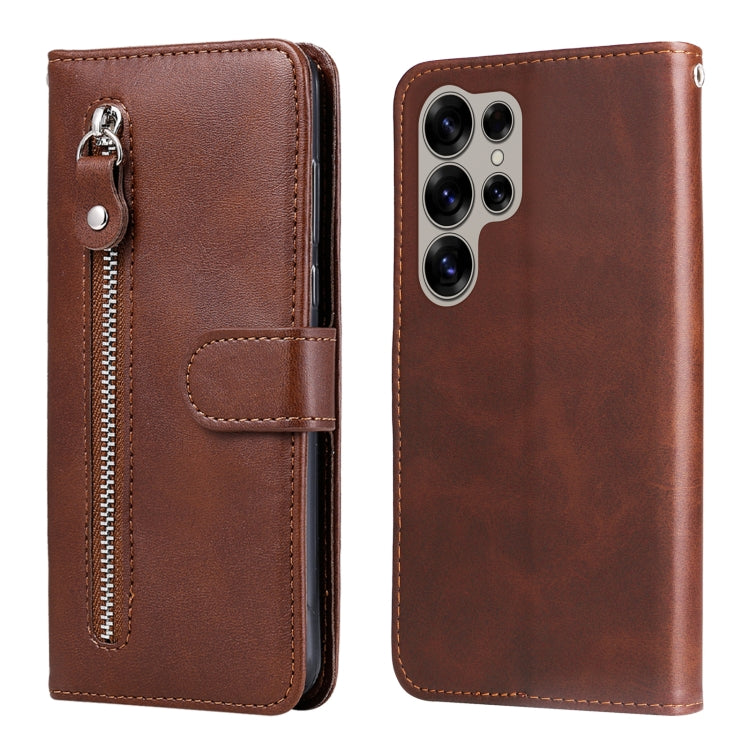 Fashion Calf Texture Zipper Leather Phone Case