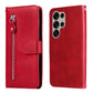 Fashion Calf Texture Zipper Leather Phone Case