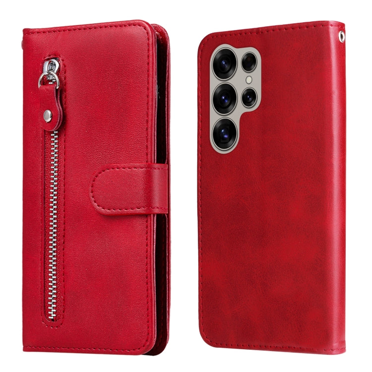 Fashion Calf Texture Zipper Leather Phone Case