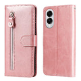 Fashion Calf Texture Zipper Leather Phone Case
