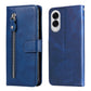 Fashion Calf Texture Zipper Leather Phone Case