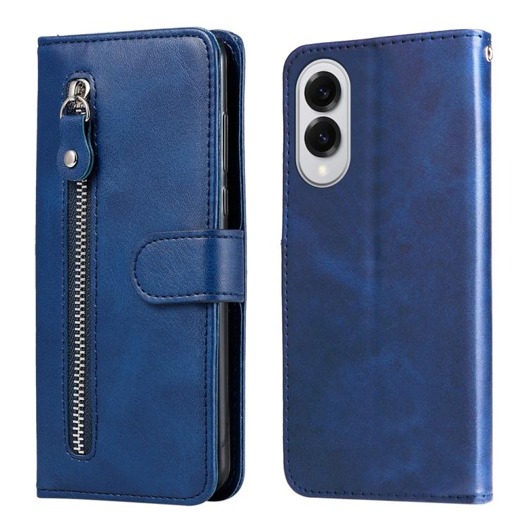 Fashion Calf Texture Zipper Leather Phone Case