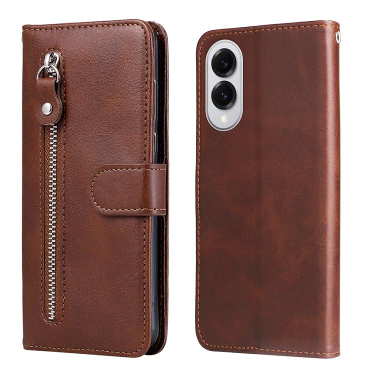 Fashion Calf Texture Zipper Leather Phone Case