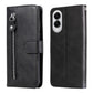Fashion Calf Texture Zipper Leather Phone Case