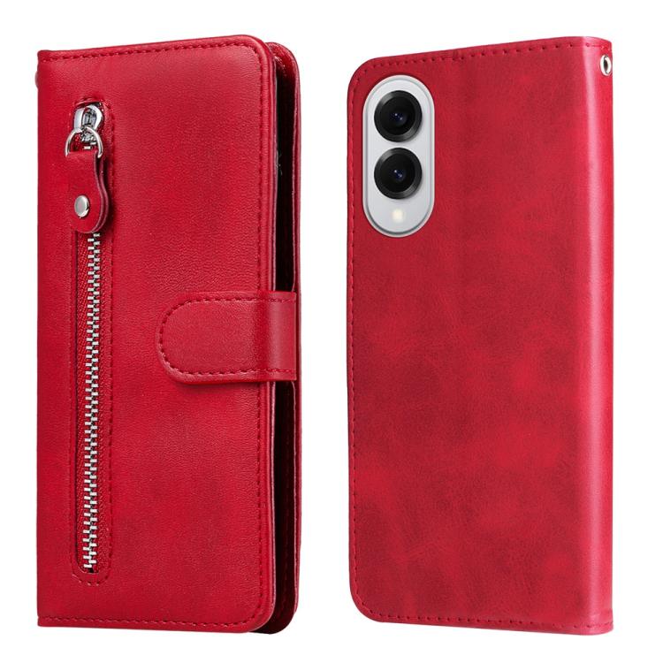 Fashion Calf Texture Zipper Leather Phone Case