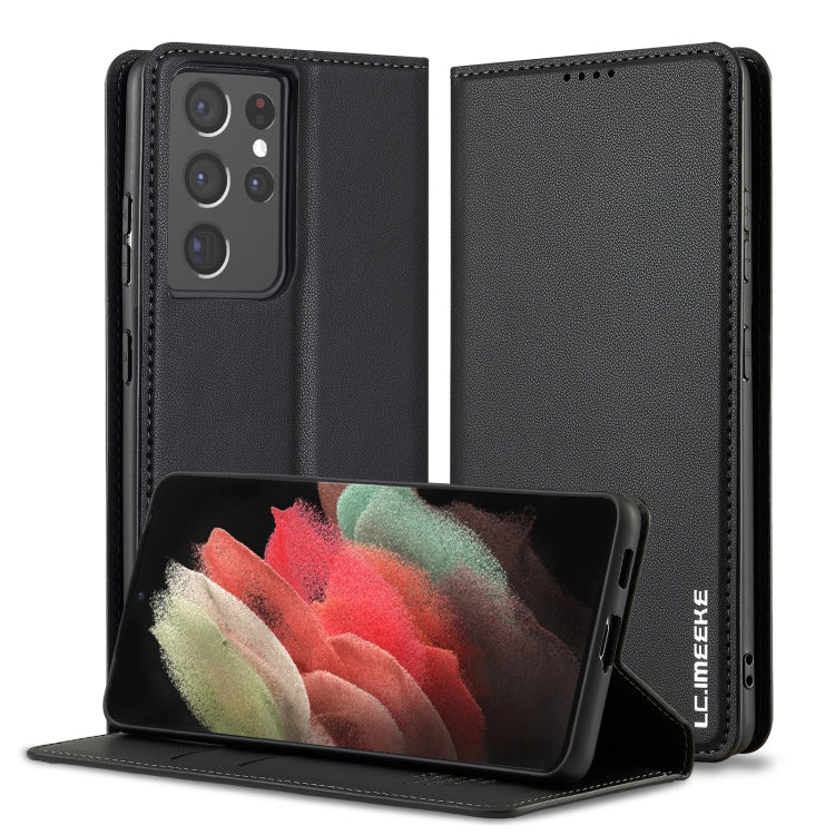 LC.IMEEKE L1 Series Frosted Fine Texture PU Phone Case, For Samsung Galaxy S21 Ultra 5G