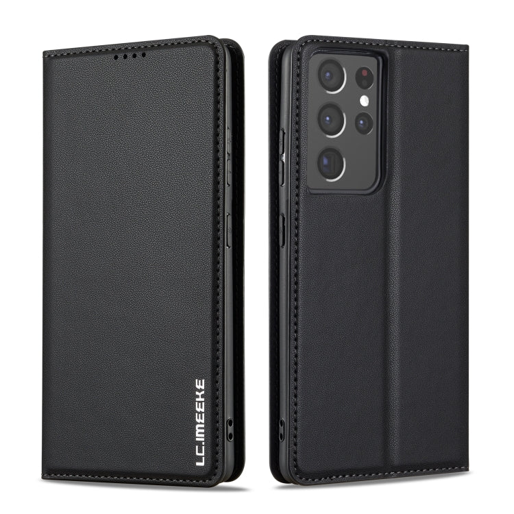 LC.IMEEKE L1 Series Frosted Fine Texture PU Phone Case, For Samsung Galaxy S21 Ultra 5G