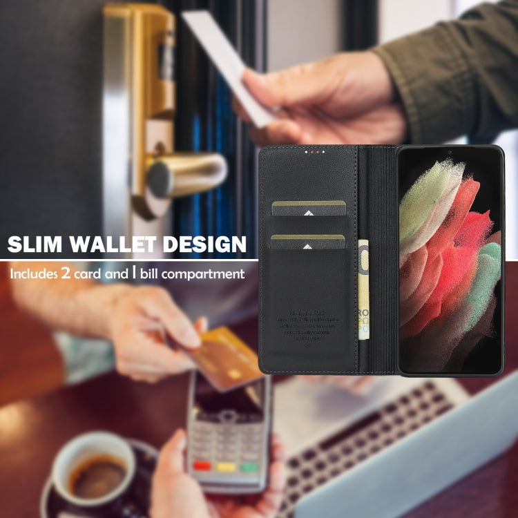 LC.IMEEKE L1 Series Frosted Fine Texture PU Phone Case, For Samsung Galaxy S21 Ultra 5G