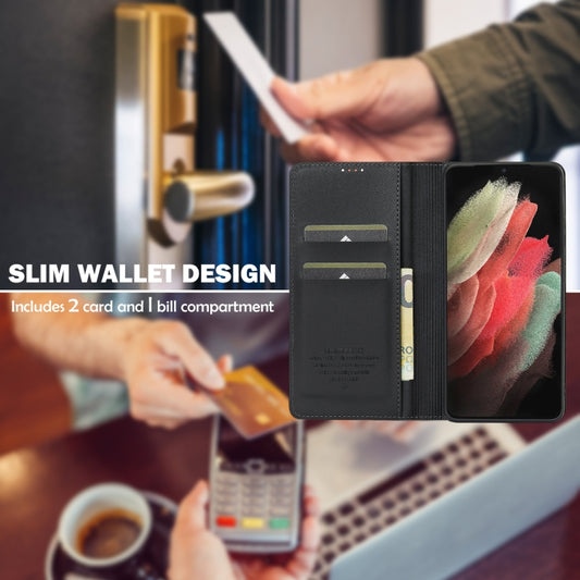 LC.IMEEKE L1 Series Frosted Fine Texture PU Phone Case, For Samsung Galaxy S21 Ultra 5G