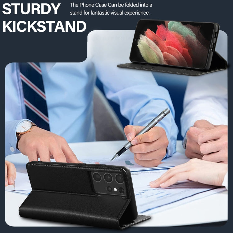 LC.IMEEKE L1 Series Frosted Fine Texture PU Phone Case, For Samsung Galaxy S21 Ultra 5G