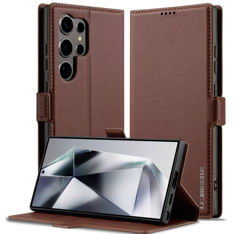 LC.IMEEKE L1 Series Frosted Fine Texture PU Phone Case, For Samsung Galaxy S25 Edge 5G, For Samsung Galaxy S25 5G, For Samsung Galaxy S25+ 5G, For Samsung Galaxy S25 Ultra 5G, For Samsung Galaxy S24 FE 5G, For Samsung Galaxy S24 Ultra 5G���������������...