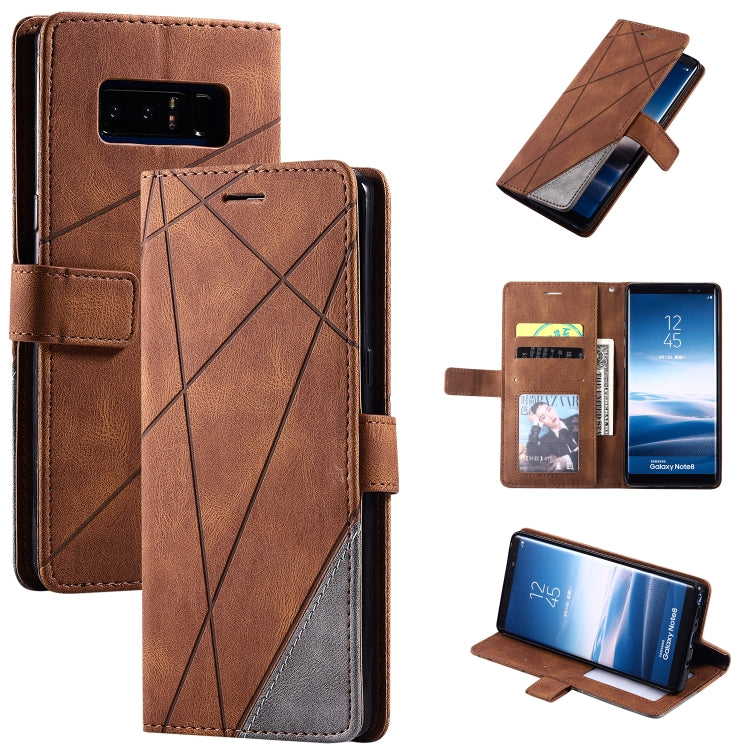 Skin Feel Splicing Horizontal Flip Leather Case with Holder & Card Slots & Wallet & Photo Frame, For Samsung Galaxy A20s, For Samsung Galaxy A70s, For Samsung Galaxy Note 8, For Samsung Galaxy A21s, For Samsung Galaxy Note20 Ultra����������������������...