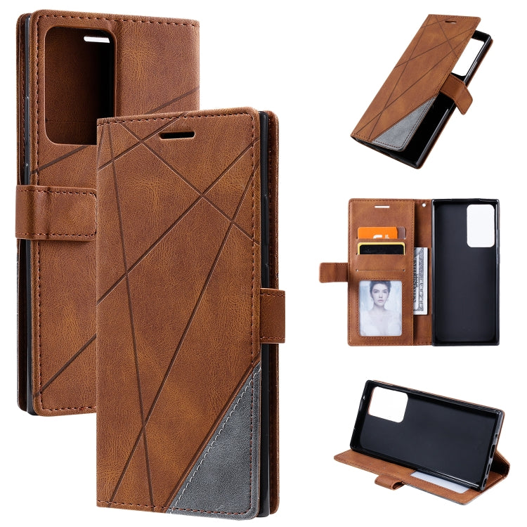 Skin Feel Splicing Horizontal Flip Leather Case with Holder & Card Slots & Wallet & Photo Frame, For Samsung Galaxy A20s, For Samsung Galaxy A70s, For Samsung Galaxy Note 8, For Samsung Galaxy A21s, For Samsung Galaxy Note20 Ultra����������������������...