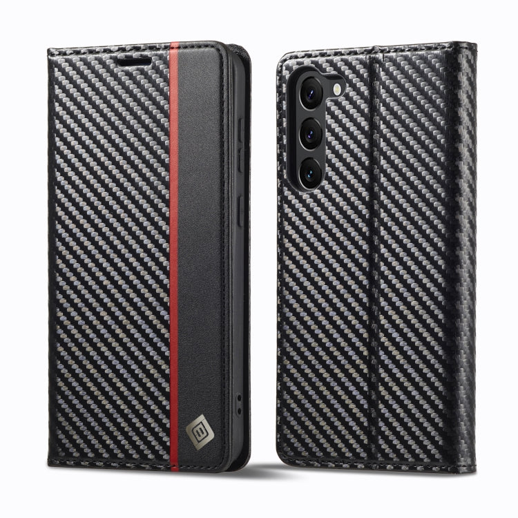 LC.IMEEKE Carbon Fiber Leather Phone Case, For Samsung Galaxy S25 Edge 5G, For Samsung Galaxy S25 5G, For Samsung Galaxy S25+ 5G, For Samsung Galaxy S25 Ultra 5G, For Samsung Galaxy S24 FE 5G