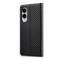 LC.IMEEKE Carbon Fiber Leather Phone Case, For Samsung Galaxy S25 Edge 5G, For Samsung Galaxy S25 5G, For Samsung Galaxy S25+ 5G, For Samsung Galaxy S25 Ultra 5G, For Samsung Galaxy S24 FE 5G
