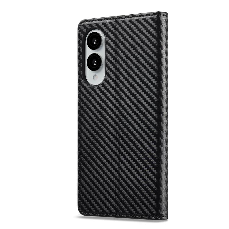 LC.IMEEKE Carbon Fiber Leather Phone Case, For Samsung Galaxy S25 Edge 5G, For Samsung Galaxy S25 5G, For Samsung Galaxy S25+ 5G, For Samsung Galaxy S25 Ultra 5G, For Samsung Galaxy S24 FE 5G