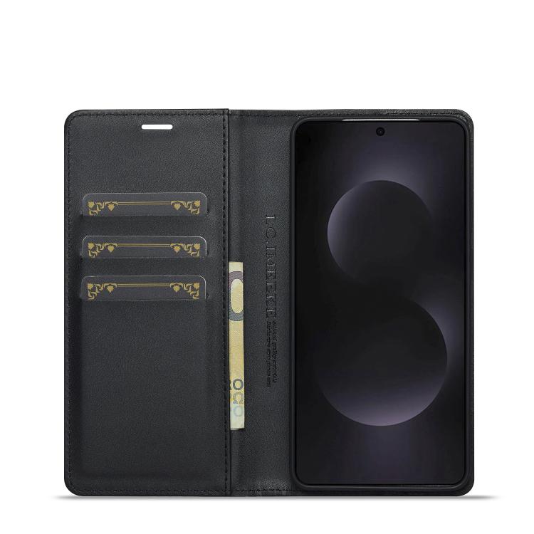 LC.IMEEKE Carbon Fiber Leather Phone Case, For Samsung Galaxy S25 Edge 5G, For Samsung Galaxy S25 5G, For Samsung Galaxy S25+ 5G, For Samsung Galaxy S25 Ultra 5G, For Samsung Galaxy S24 FE 5G