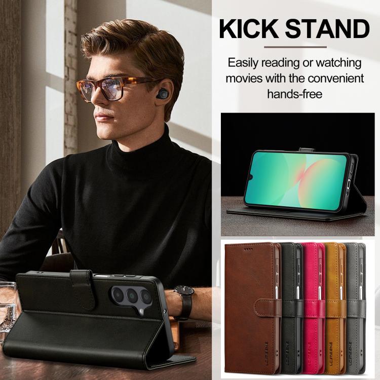 LC.IMEEKE Calf Texture Leather Phone Case