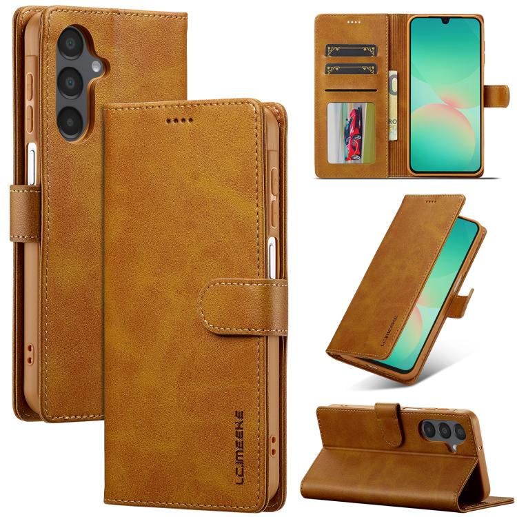 LC.IMEEKE Calf Texture Leather Phone Case